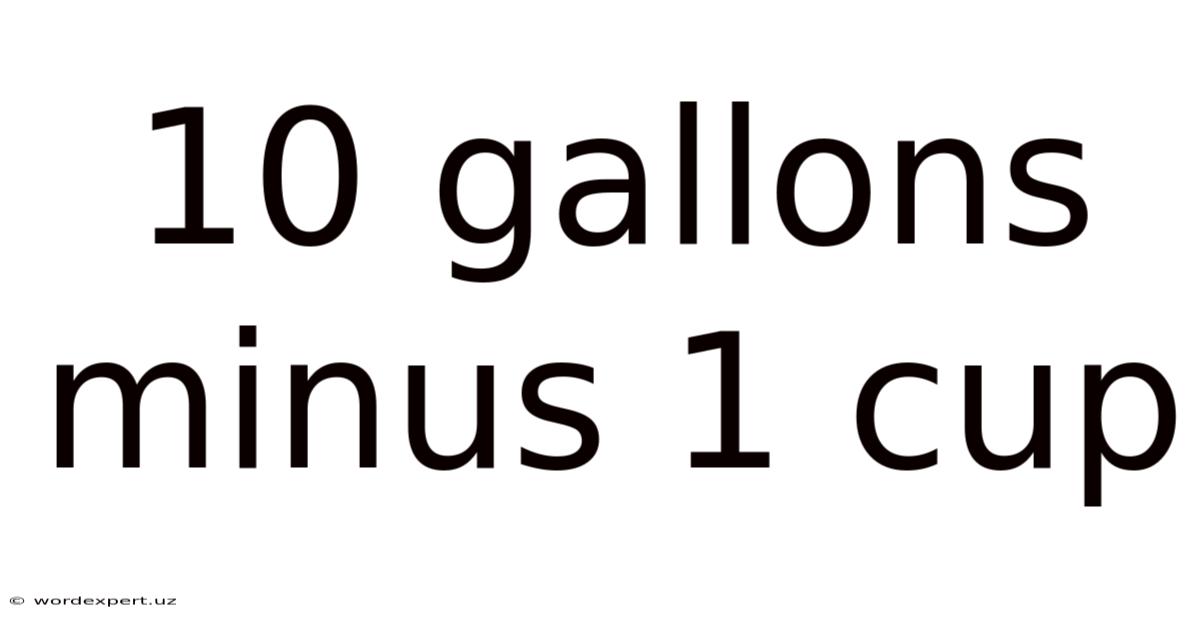 10 Gallons Minus 1 Cup