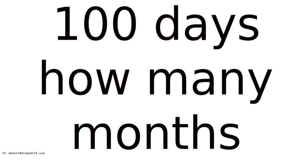 100 Days How Many Months