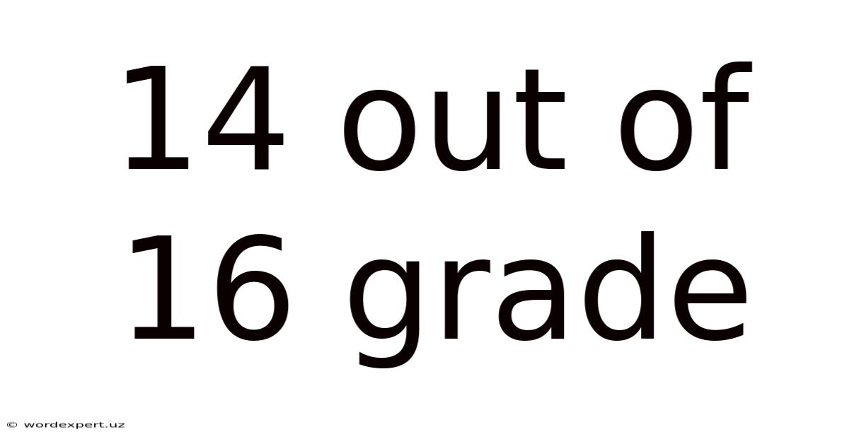 14 Out Of 16 Grade
