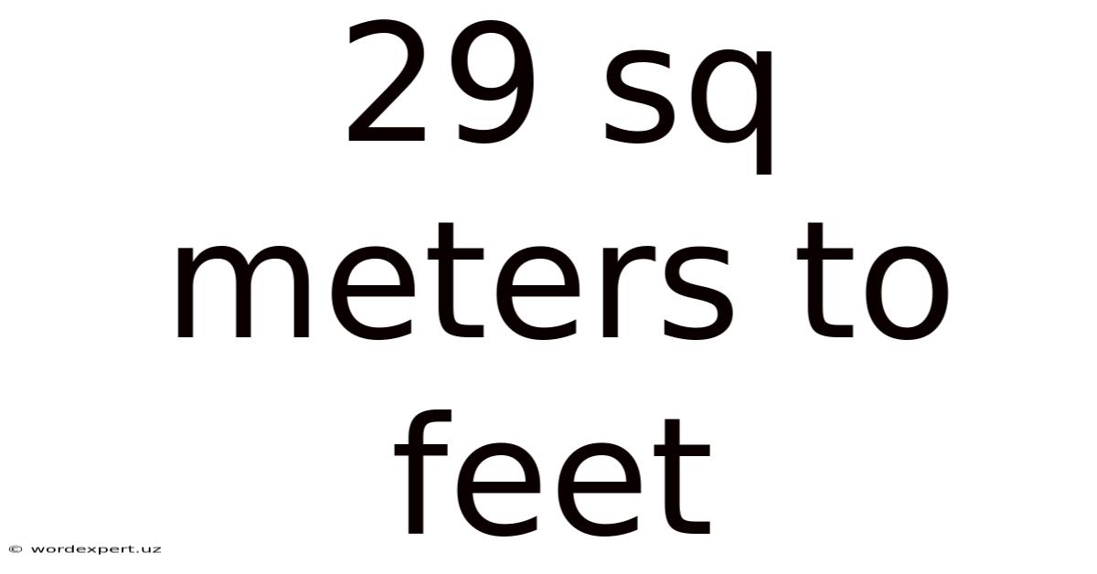 29 Sq Meters To Feet