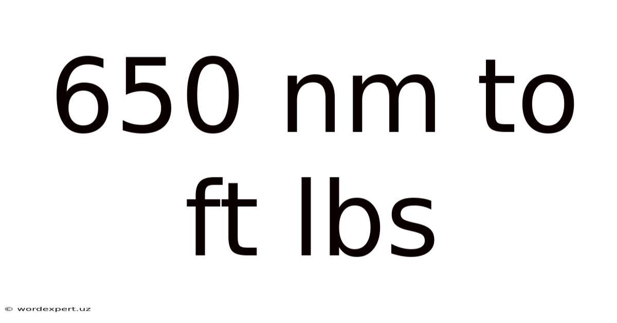 650 Nm To Ft Lbs