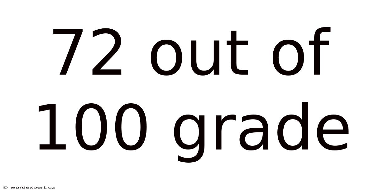 72 Out Of 100 Grade