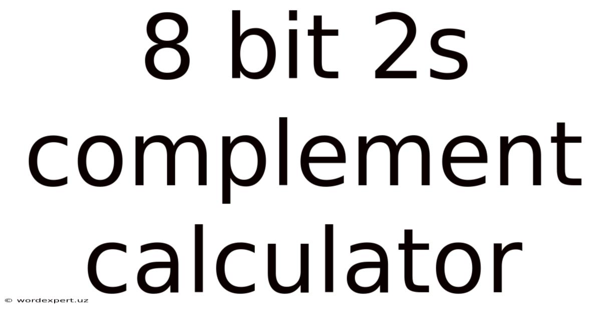 8 Bit 2s Complement Calculator