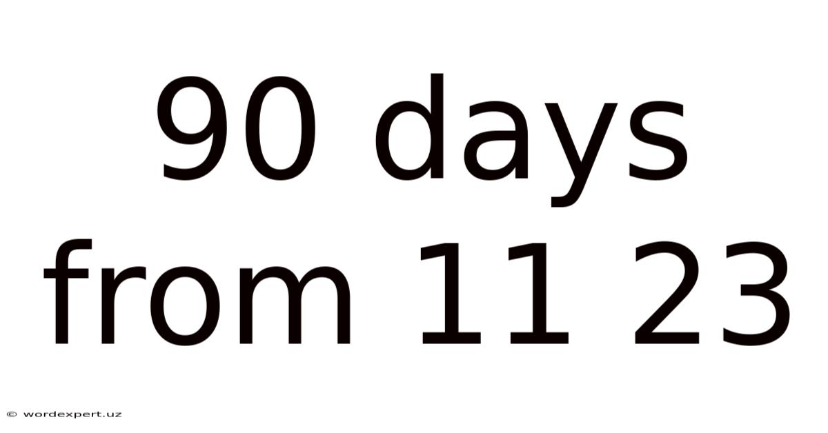 90 Days From 11 23