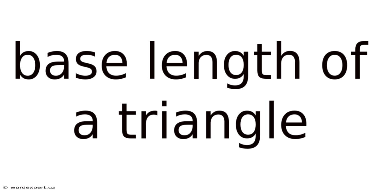 Base Length Of A Triangle