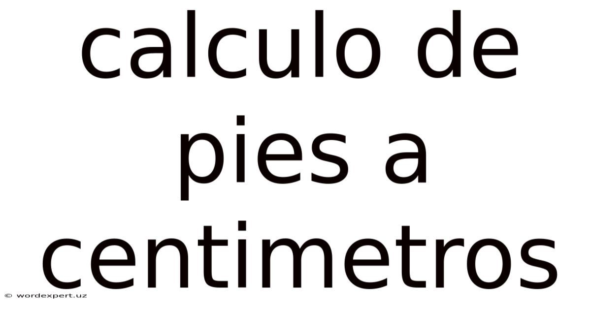 Calculo De Pies A Centimetros