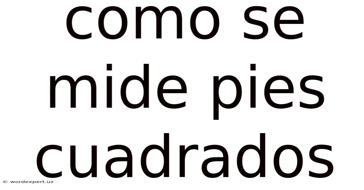Como Se Mide Pies Cuadrados