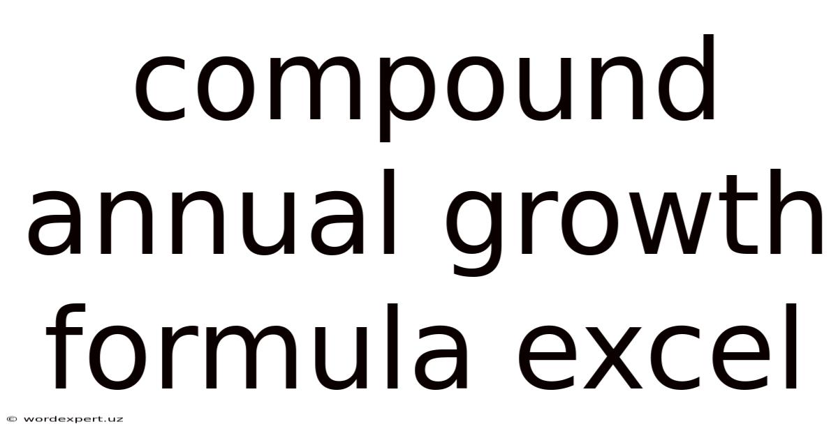 Compound Annual Growth Formula Excel