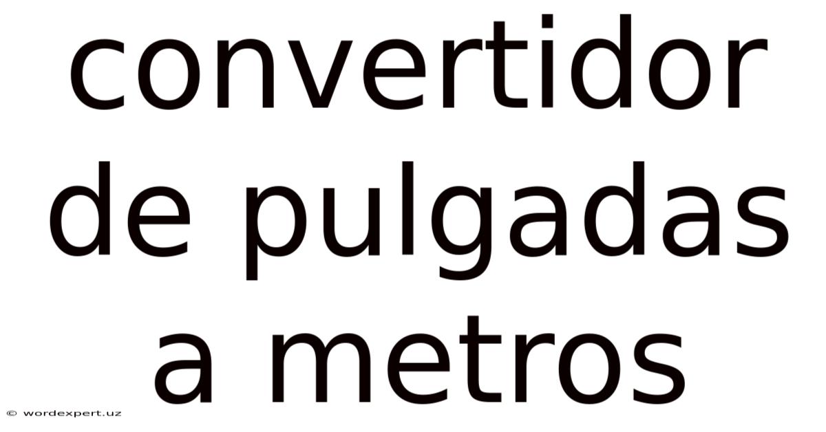 Convertidor De Pulgadas A Metros