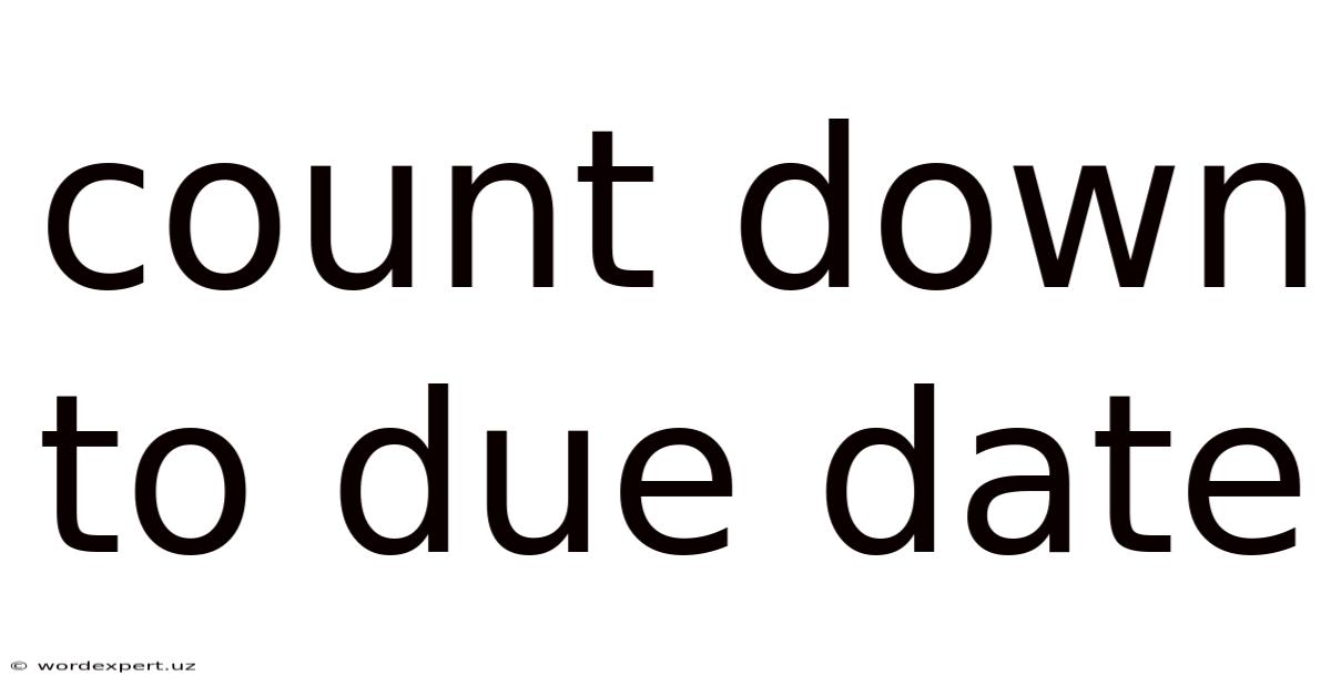 Count Down To Due Date
