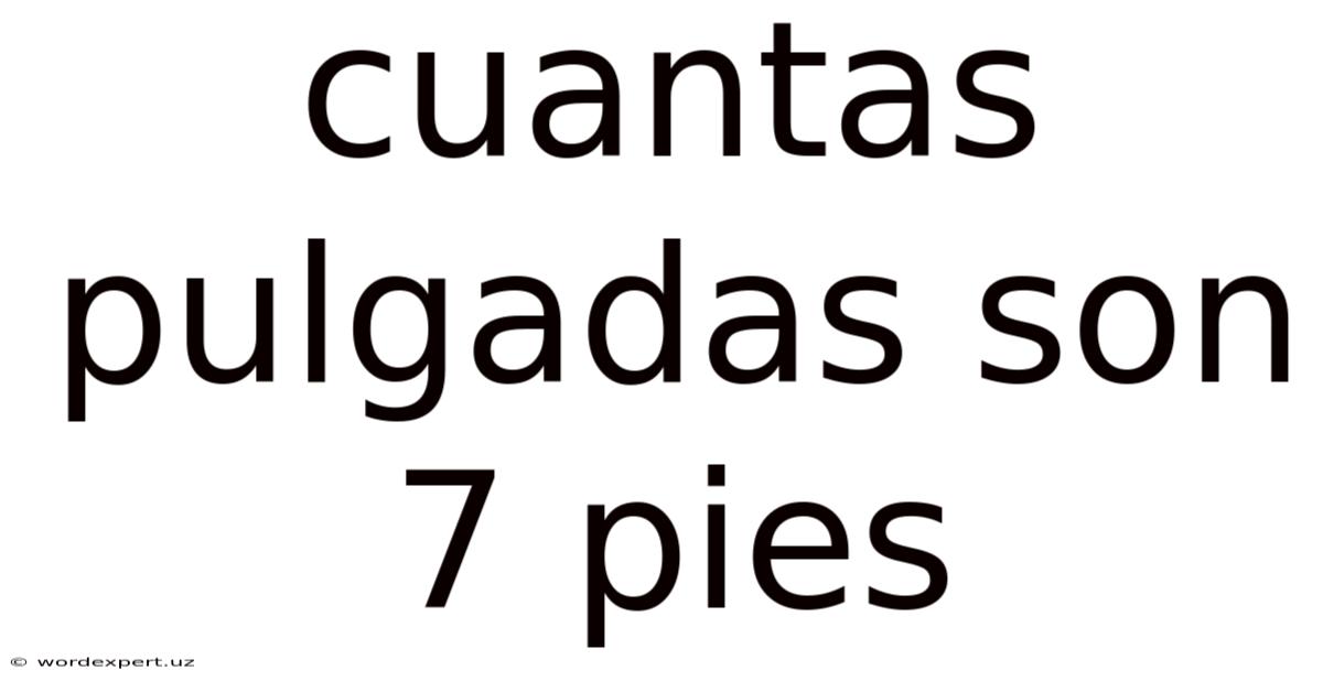 Cuantas Pulgadas Son 7 Pies