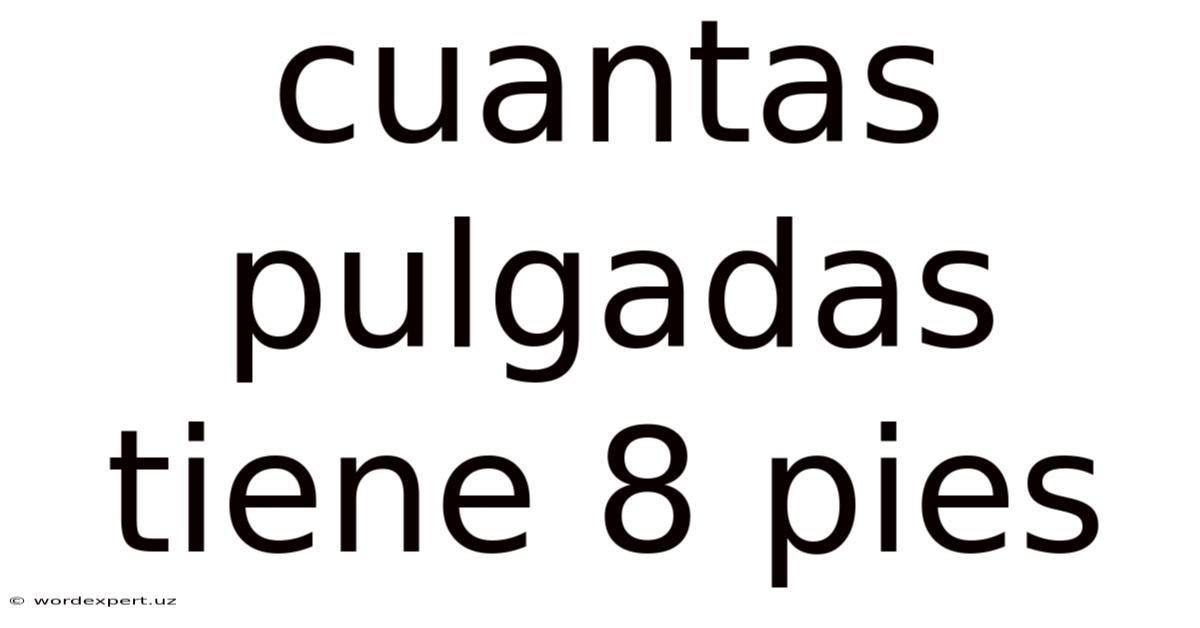 Cuantas Pulgadas Tiene 8 Pies