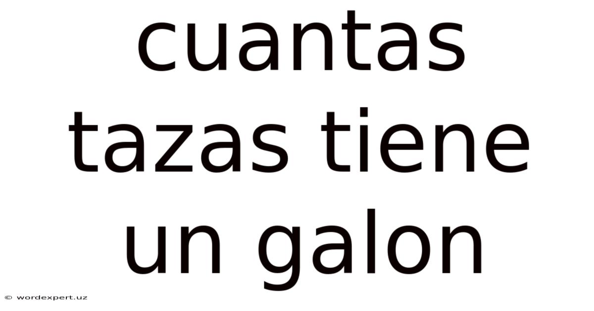 Cuantas Tazas Tiene Un Galon