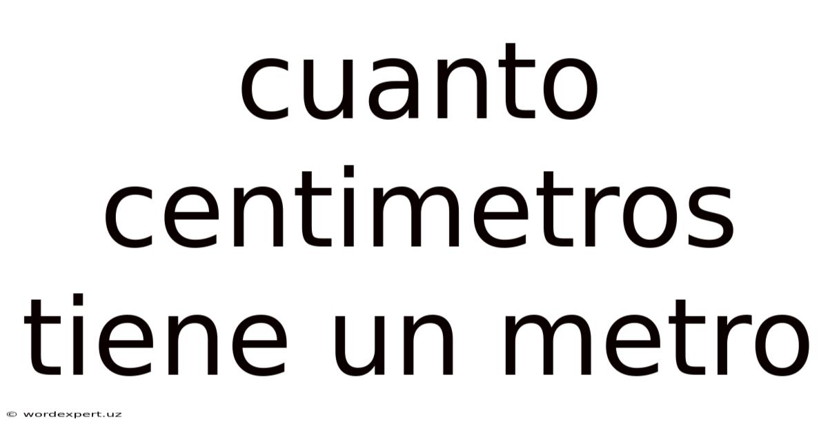 Cuanto Centimetros Tiene Un Metro
