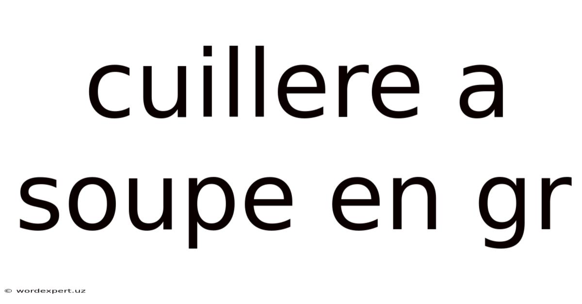 Cuillere A Soupe En Gr