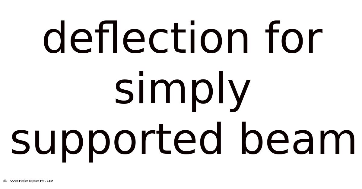 Deflection For Simply Supported Beam