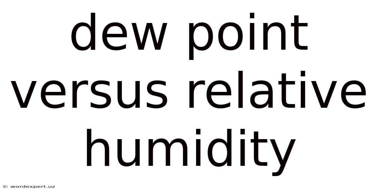 Dew Point Versus Relative Humidity