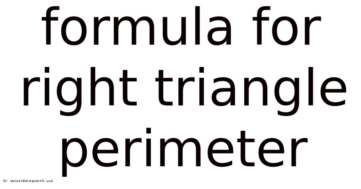 Formula For Right Triangle Perimeter