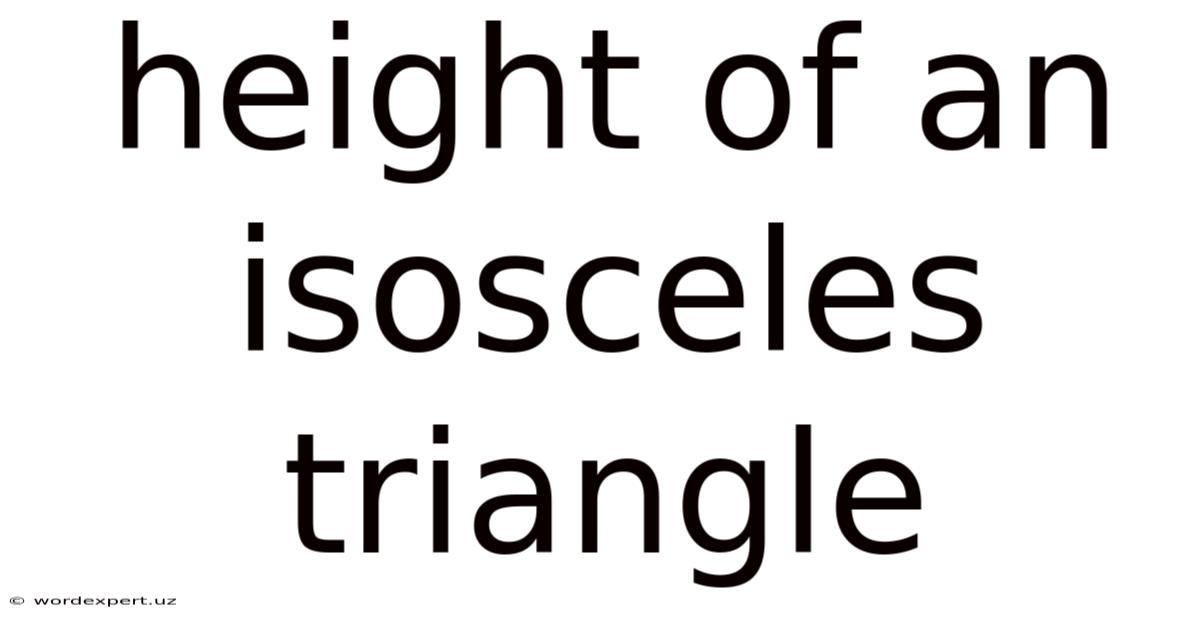 Height Of An Isosceles Triangle