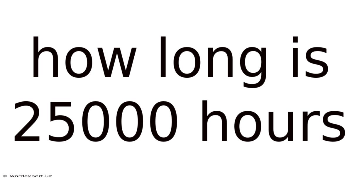 How Long Is 25000 Hours