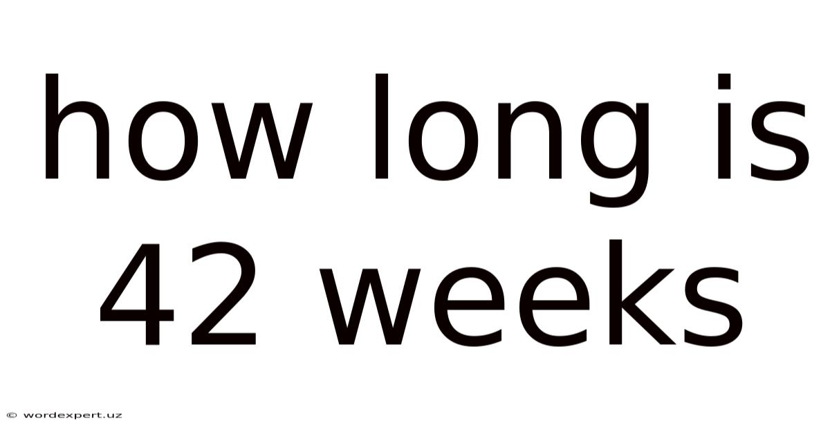 How Long Is 42 Weeks