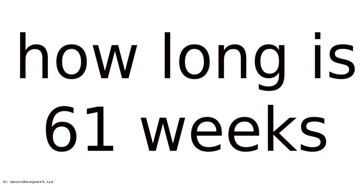 How Long Is 61 Weeks