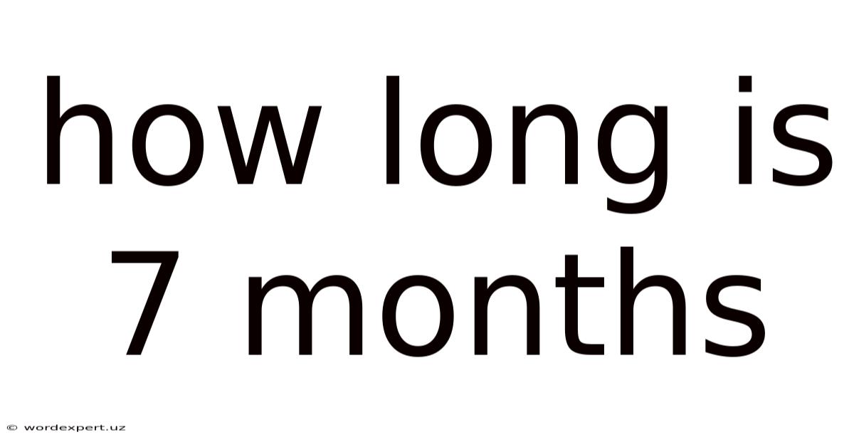 How Long Is 7 Months
