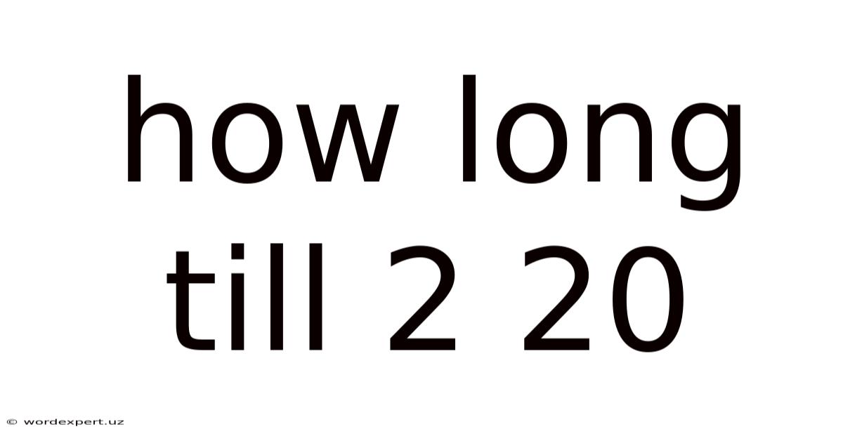 How Long Till 2 20