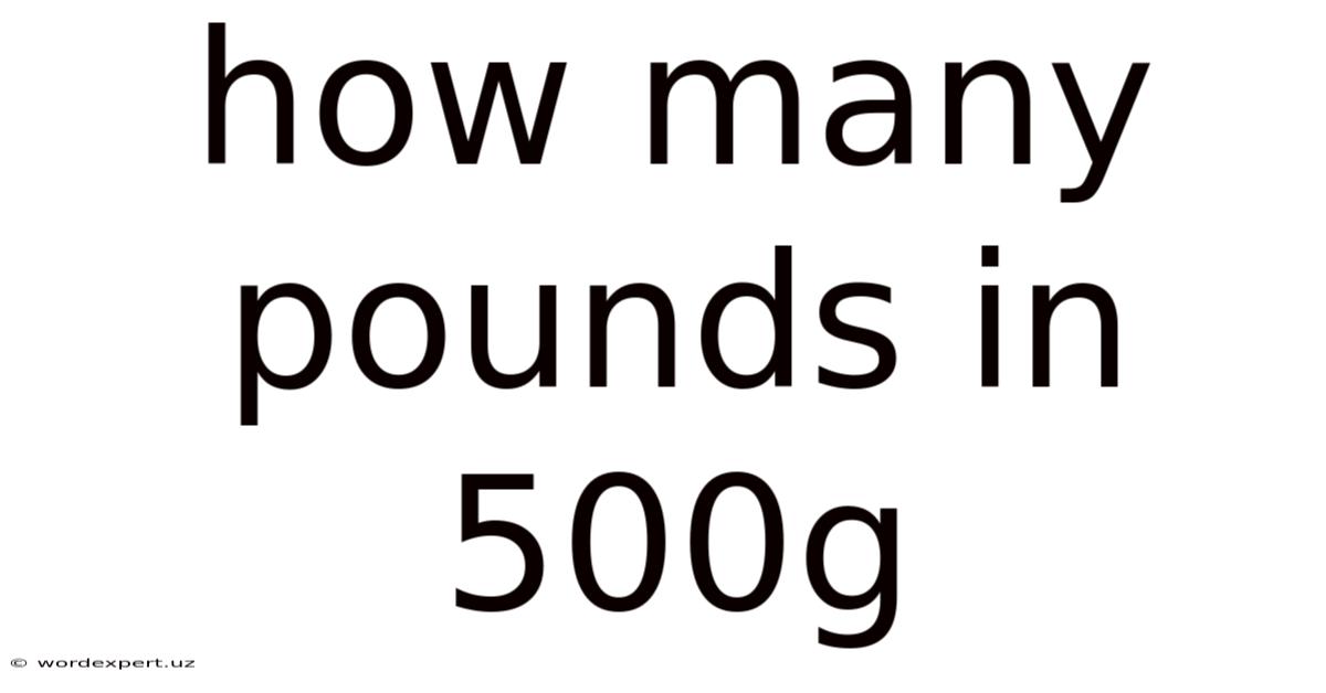 How Many Pounds In 500g