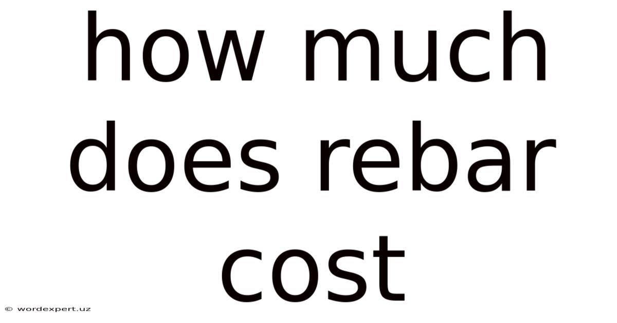 How Much Does Rebar Cost