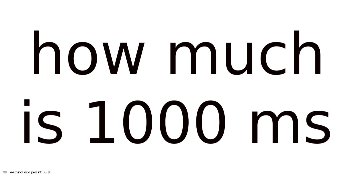How Much Is 1000 Ms