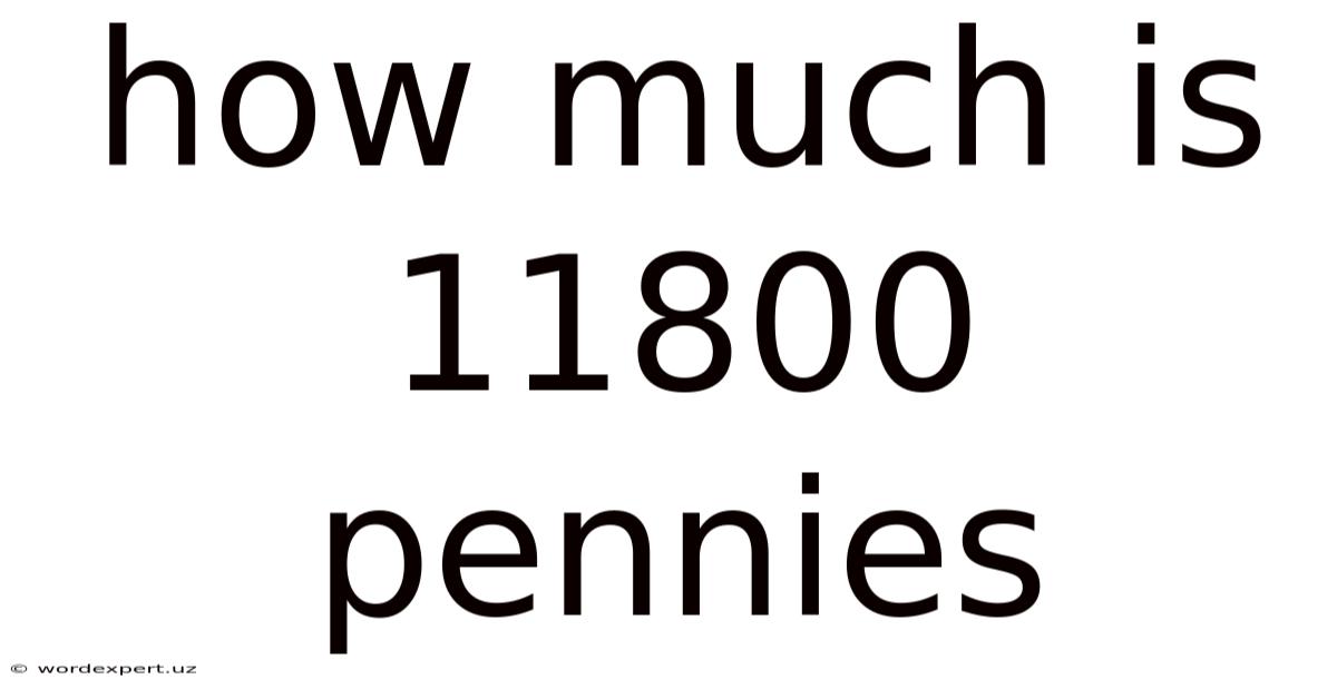 How Much Is 11800 Pennies