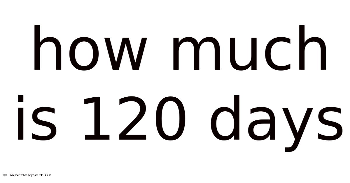 How Much Is 120 Days
