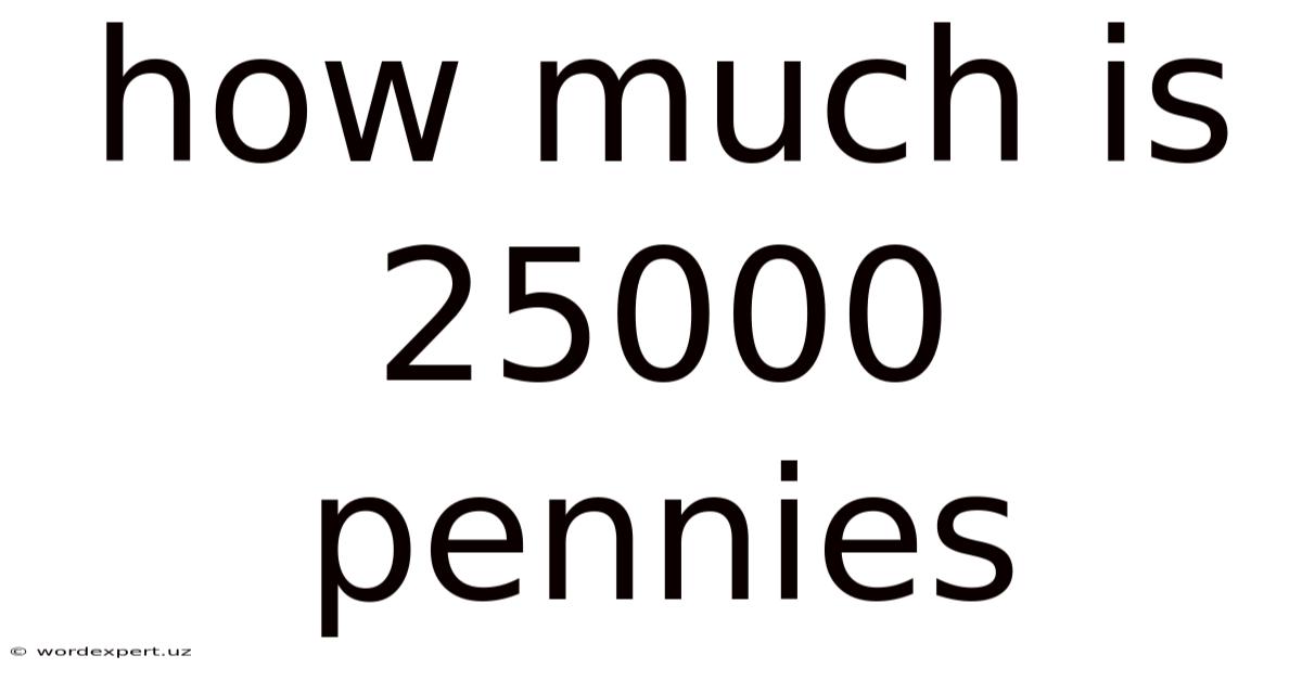 How Much Is 25000 Pennies