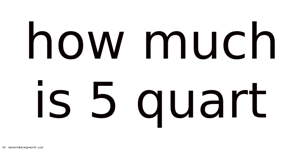 How Much Is 5 Quart