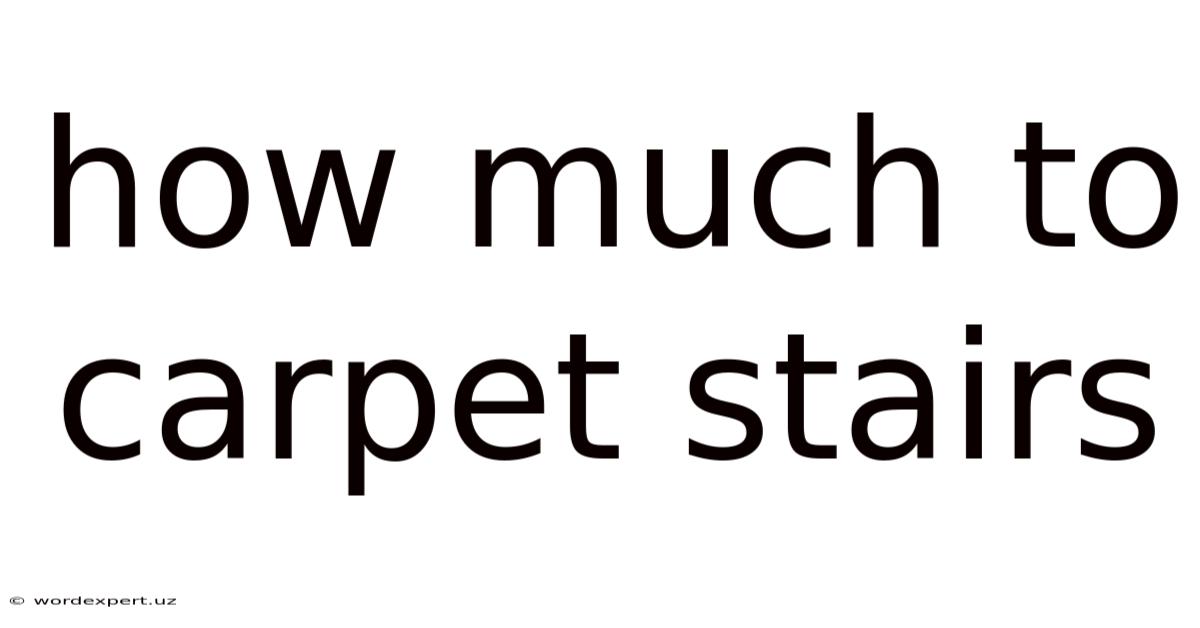 How Much To Carpet Stairs