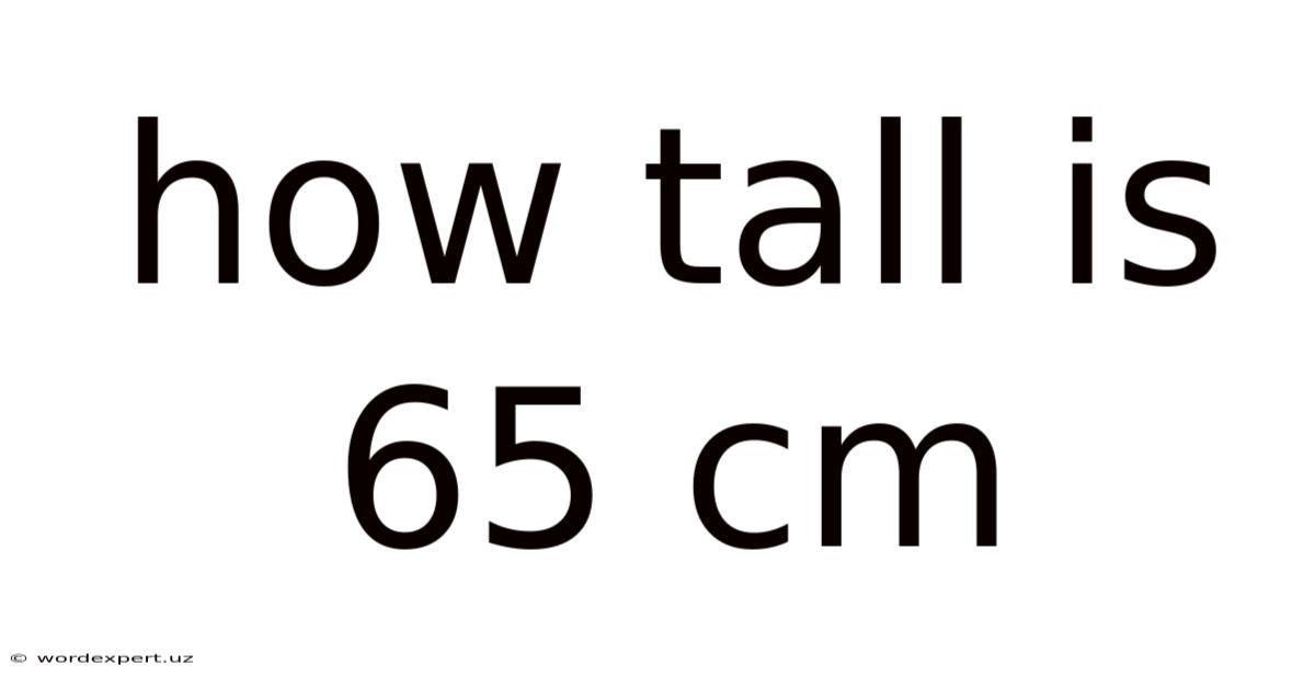How Tall Is 65 Cm