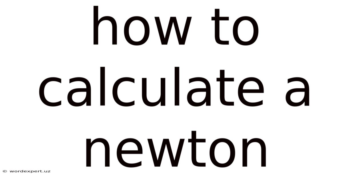 How To Calculate A Newton