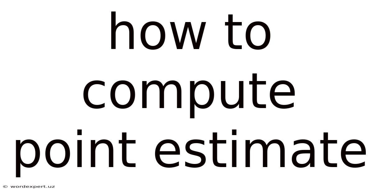 How To Compute Point Estimate