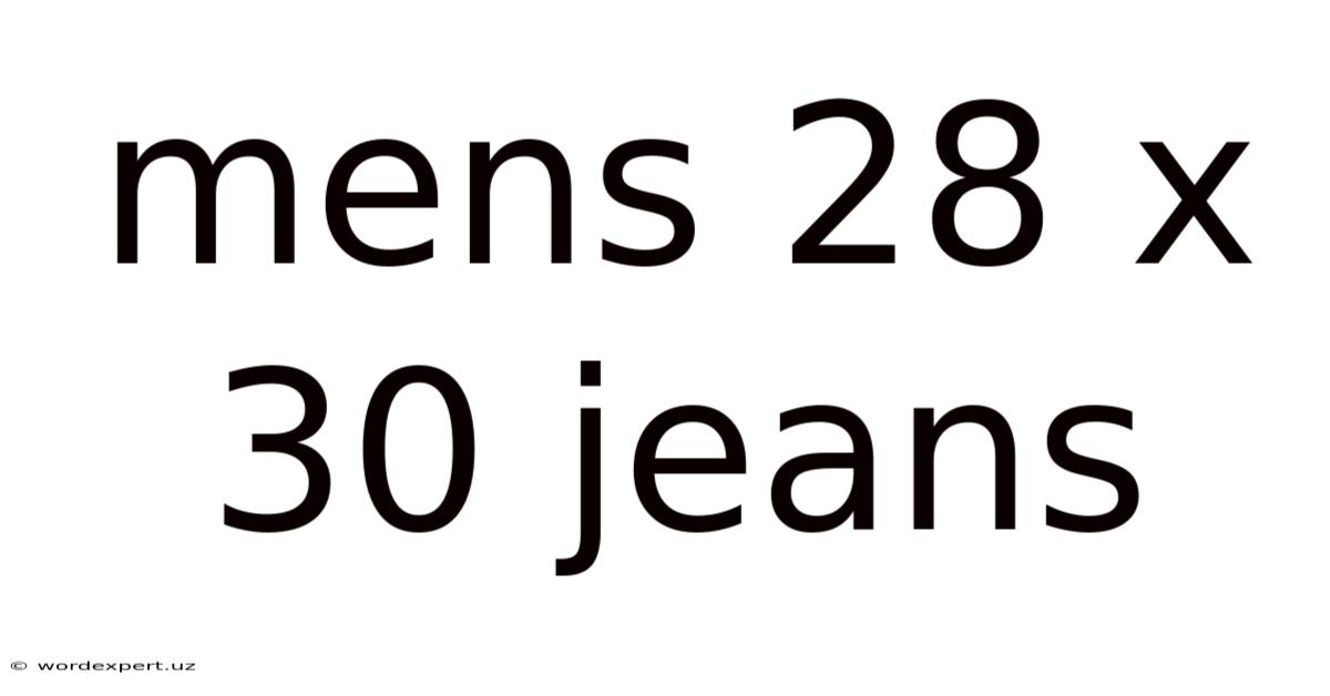 Mens 28 X 30 Jeans