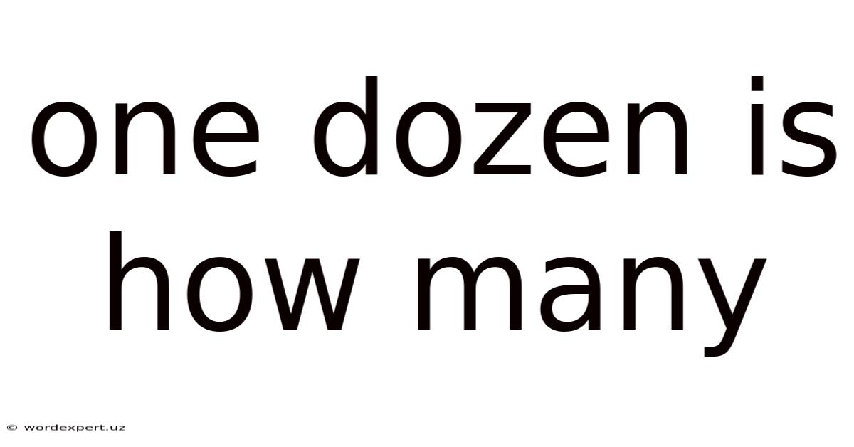 One Dozen Is How Many