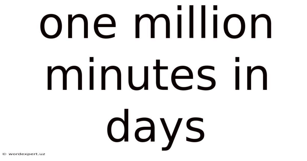 One Million Minutes In Days