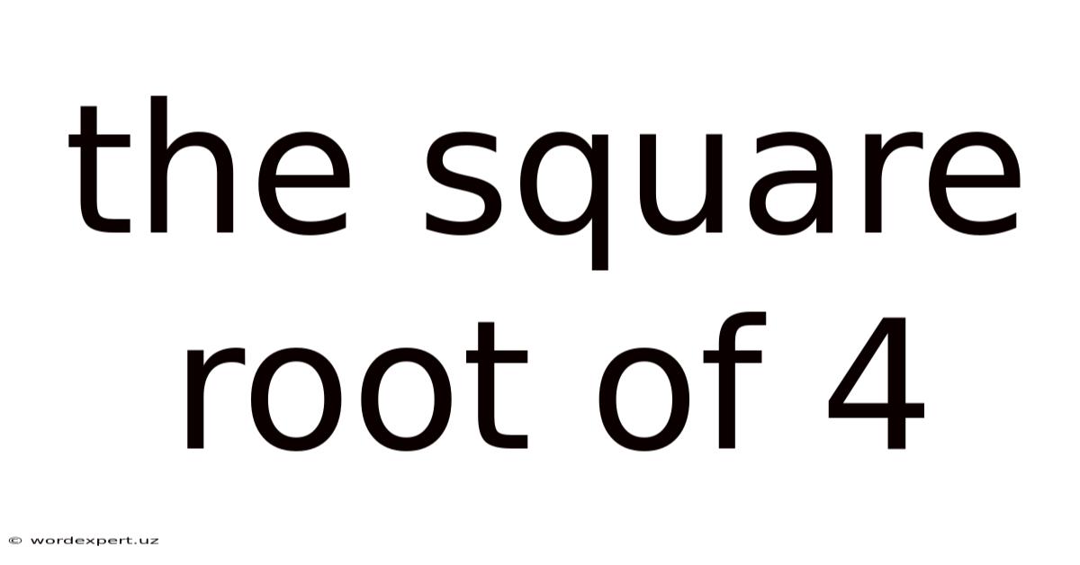 The Square Root Of 4