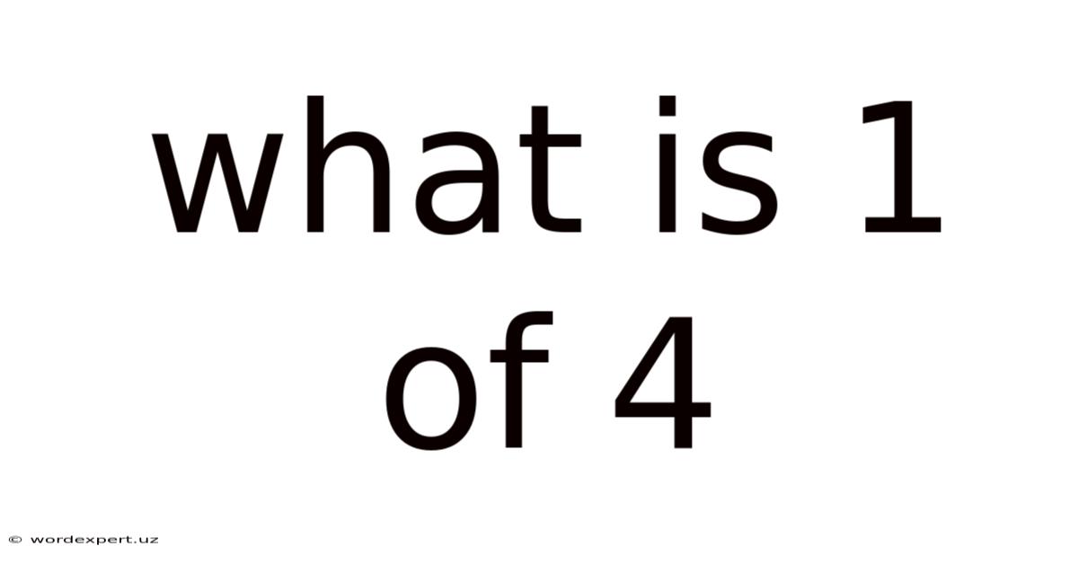 What Is 1 Of 4