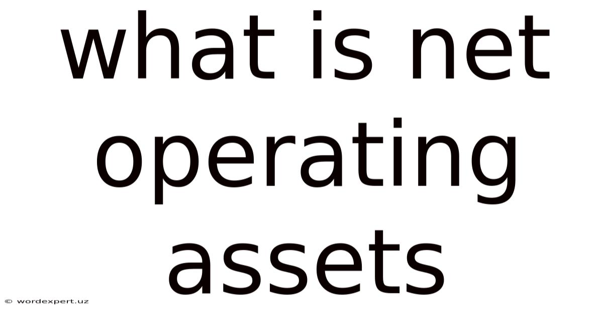 What Is Net Operating Assets
